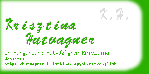 krisztina hutvagner business card